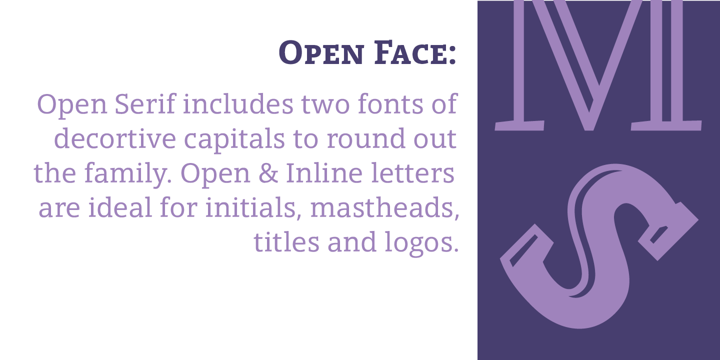 Open Serif Inline Font preview